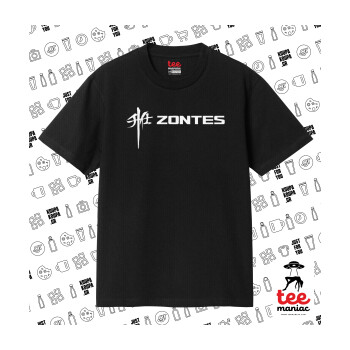 ZONTES, Κλασικό T-Shirt, διπλής ραφής, χωρίς πλευρικές ραφές ΜΑΥΡΟ από 100% βαμβάκι. Vegan & OEKO-TEX πιστοποιημένο.