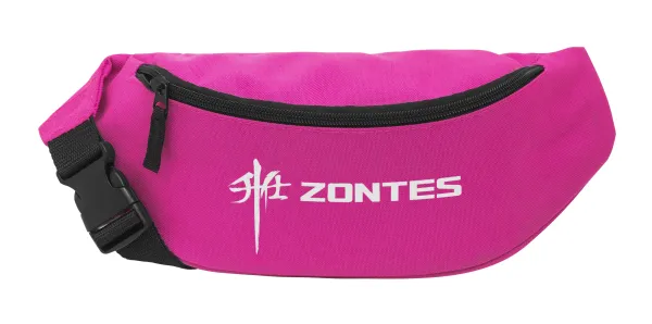 ZONTES — Unisex waist bag (banana) in PINK color with 2 pockets