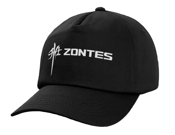 ZONTES — Καπέλο Ενηλίκων Baseball, 100% Βαμβακερό,  Μαύρο (ΒΑΜΒΑΚΕΡΟ, ΕΝΗΛΙΚΩΝ, UNISEX, ONE SIZE)