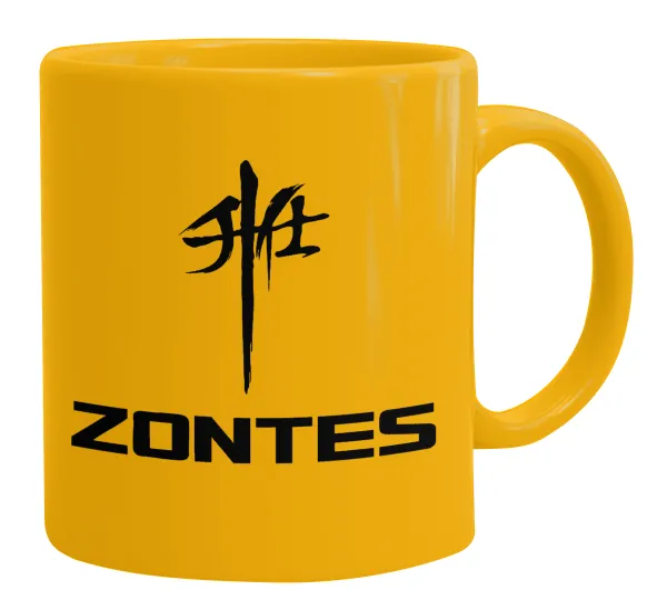 ZONTES — Ceramic coffee mug yellow, 330ml