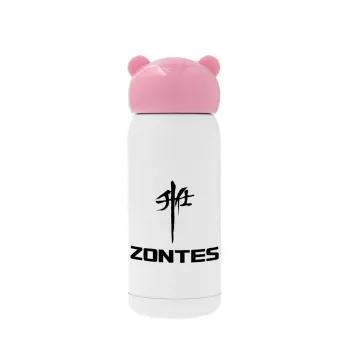 ZONTES, Pink stainless steel thermal flask, 320ml