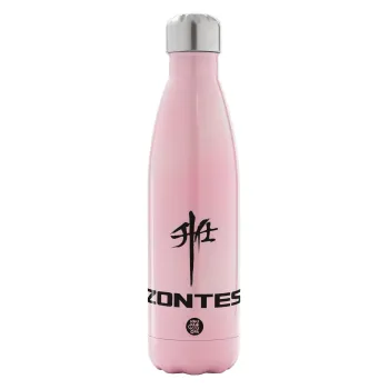 ZONTES, Metal mug thermos Pink Iridiscent (Stainless steel), double wall, 500ml