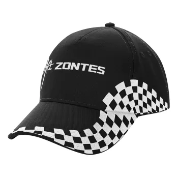 ZONTES, Καπέλο Ενηλίκων Ultimate ΜΑΥΡΟ RACING, (100% ΒΑΜΒΑΚΕΡΟ DRILL, ΕΝΗΛΙΚΩΝ, UNISEX, ONE SIZE)