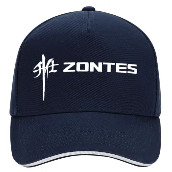 ZONTES, DRILL Καπέλο Ενηλίκων Ultimate ΜΠΛΕ/ΛΕΥΚΟ, (100% ΒΑΜΒΑΚΕΡΟ, ΕΝΗΛΙΚΩΝ, UNISEX, ONE SIZE)