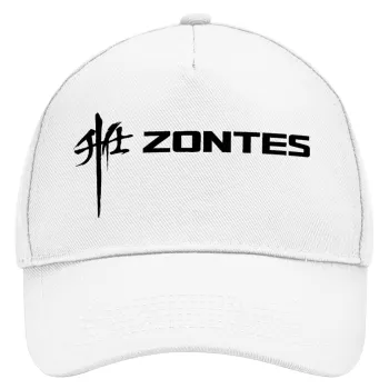 ZONTES, Καπέλο Ενηλίκων Baseball, Drill, Λευκό (100% ΒΑΜΒΑΚΕΡΟ, ΕΝΗΛΙΚΩΝ, UNISEX, ONE SIZE)