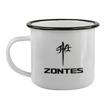 ZONTES, Κούπα εμαγιέ με μαύρο χείλος 360ml