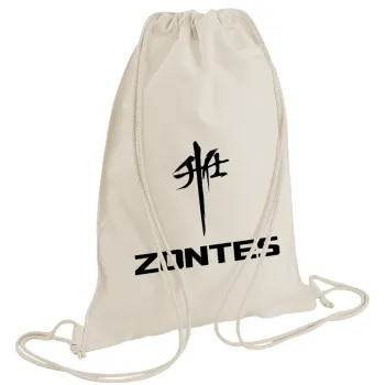 ZONTES, Τσάντα πλάτης πουγκί GYMBAG natural (28x40cm)