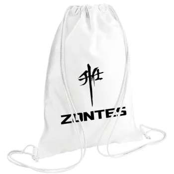 ZONTES, Backpack pouch GYMBAG white (28x40cm)