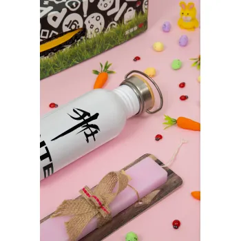 ZONTES, Πασχαλινή Λαμπάδα με παγούρι μεταλλικό (620ml, stainless steel) & κερί αρωματικό πλακέ (30cm) (ΡΟΖ)