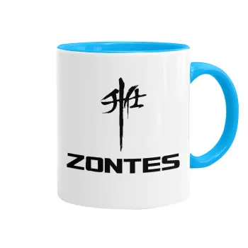 ZONTES, Mug colored light blue, ceramic, 330ml