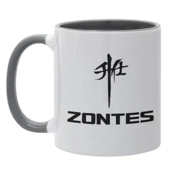 ZONTES, Mug colored grey, ceramic, 330ml
