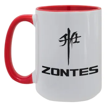 ZONTES, Κούπα Mega 15oz, κεραμική Κόκκινη, 450ml