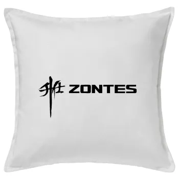 ZONTES, Μαξιλάρι καναπέ ΛΕΥΚΟ 100% βαμβάκι, περιέχεται το γέμισμα (50x50cm)