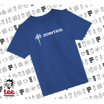ZONTES, Παιδικό T-Shirt ΜΠΛΕ από 100% βαμβάκι, για κάθε μέρα. Vegan & OEKO-TEX πιστοποιημένο.
