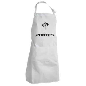 ZONTES, Ποδιά Σεφ Ολόσωμη Ενήλικων (με ρυθμιστικά και 2 τσέπες)