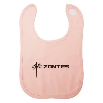 ZONTES, Σαλιάρα με Σκρατς ΡΟΖ 100% Organic Cotton (0-18 months)