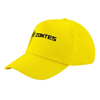 ZONTES, Καπέλο παιδικό Baseball, 100% Βαμβακερό Twill, Κίτρινο (ΒΑΜΒΑΚΕΡΟ, ΠΑΙΔΙΚΟ, UNISEX, ONE SIZE)