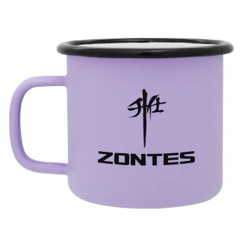 ZONTES, Κούπα Μεταλλική εμαγιέ ΜΑΤ Light Pastel Purple 360ml