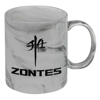 ZONTES, Κούπα κεραμική, marble style (μάρμαρο), 330ml