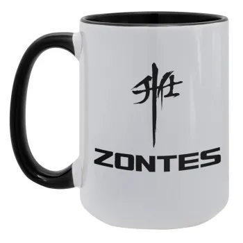 ZONTES, Κούπα Mega 15oz, κεραμική Μαύρη, 450ml