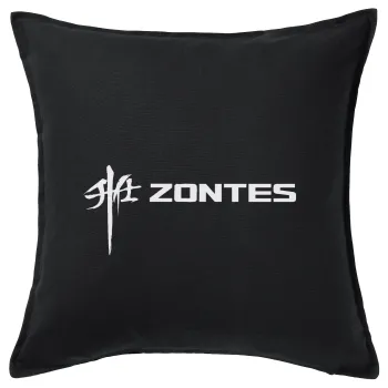 ZONTES, Μαξιλάρι καναπέ Μαύρο 100% βαμβάκι, περιέχεται το γέμισμα (50x50cm)