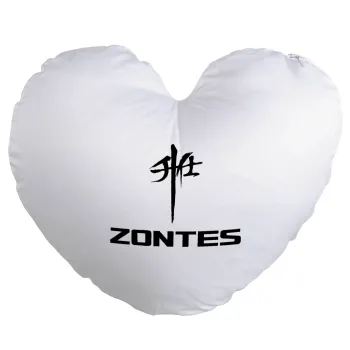 ZONTES, Μαξιλάρι καναπέ καρδιά 40x40cm περιέχεται το  γέμισμα