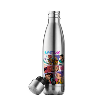 Huntrix Kpop Girls, Μεταλλικό παγούρι θερμός Inox (Stainless steel), διπλού τοιχώματος, 500ml