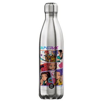 Huntrix Kpop Girls, Μεταλλικό παγούρι θερμός Inox (Stainless steel), διπλού τοιχώματος, 750ml