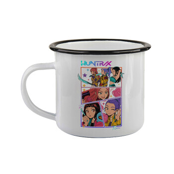 Huntrix Kpop Girls, Κούπα εμαγιέ με μαύρο χείλος 360ml