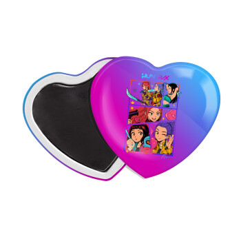 Huntrix Kpop Girls, Μαγνητάκι καρδιά (57x52mm)