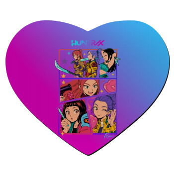 Huntrix Kpop Girls, Mousepad καρδιά 23x20cm