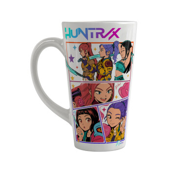 Huntrix Kpop Girls, Κούπα κωνική Latte Μεγάλη, κεραμική, 450ml