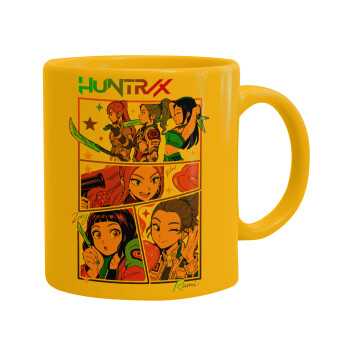 Huntrix Kpop Girls, Κούπα, κεραμική κίτρινη, 330ml
