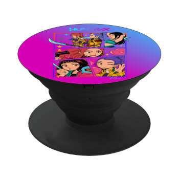 Huntrix Kpop Girls, Phone Holders Stand  Black Hand-held Mobile Phone Holder