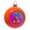Orange Christmas tree ornament bauble 8cm