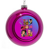 Purple Christmas tree ornament bauble 8cm