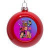 Red Christmas tree ornament bauble 8cm