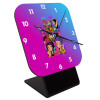 Quartz Wooden table clock with hands (10cm)
