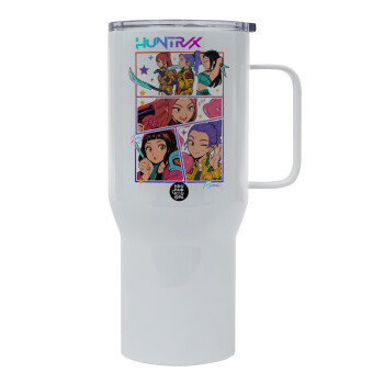 Huntrix Kpop Girls, Tumbler με καπάκι, διπλού τοιχώματος (θερμό) 750L