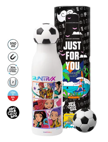 Huntrix Kpop Girls — Soccer Metal mug thermos, double wall, 550ml