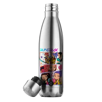Huntrix Kpop Girls, Μεταλλικό παγούρι θερμός Inox (Stainless steel), διπλού τοιχώματος, 500ml