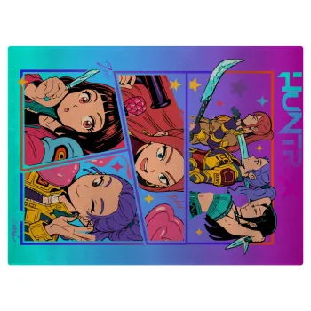 Huntrix Kpop Girls, Επιφάνεια κοπής γυάλινη (38x28cm)