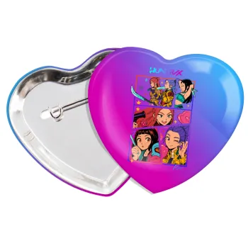 Huntrix Kpop Girls, Κονκάρδα παραμάνα καρδιά (57x52mm)