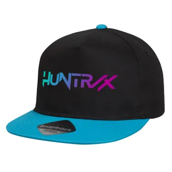 Huntrix Kpop Girls, Καπέλο παιδικό Flat Snapback, Μαύρο/Μπλε (100% ΒΑΜΒΑΚΕΡΟ, ΠΑΙΔΙΚΟ, UNISEX, ONE SIZE)