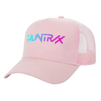 Huntrix Kpop Girls, Adult Structured Trucker Hat, with Mesh, PINK (100% COTTON, ADULT, UNISEX, ONE SIZE)