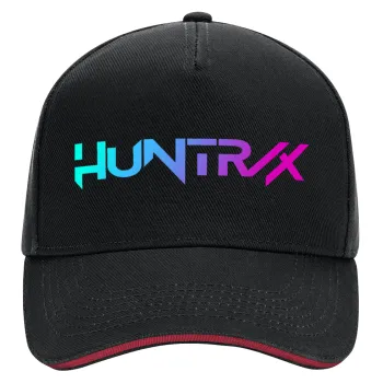 Huntrix Kpop Girls, DRILL Adult Ultimate Hat BLACK/RED, (100% COTTON, ADULT, UNISEX, ONE SIZE)