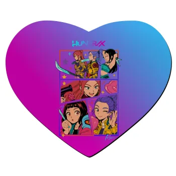 Huntrix Kpop Girls, Mousepad καρδιά 23x20cm