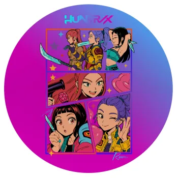 Huntrix Kpop Girls, Mousepad Στρογγυλό 20cm