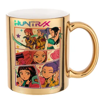 Huntrix Kpop Girls, Mug ceramic, gold mirror, 330ml