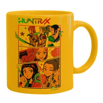 Huntrix Kpop Girls, Κούπα, κεραμική κίτρινη, 330ml